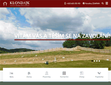 Tablet Screenshot of klondajkreality.cz
